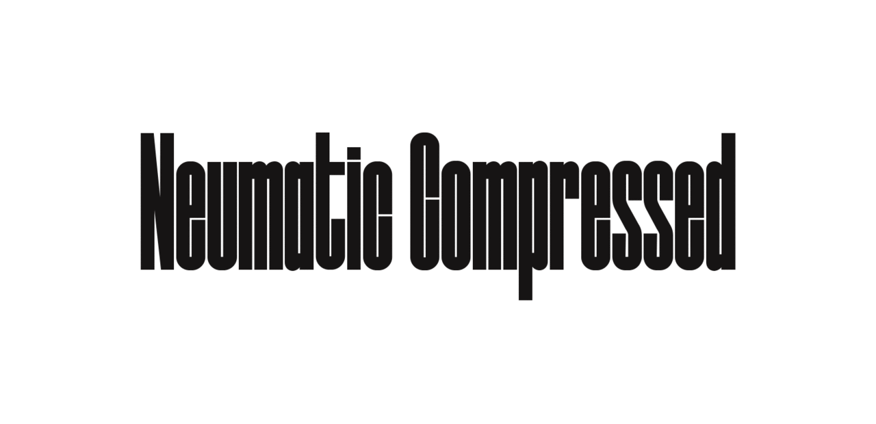 Beispiel einer Neumatic Compressed-Schriftart
